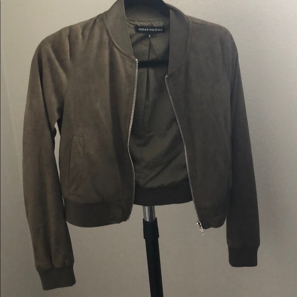 naked wardrobe Jackets & Blazers - Naked wardrobe crop suede jacket